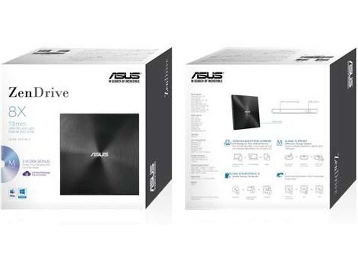 Gravador Externo DVD ASUS ZenDrive U7M Preto - Imagem 5