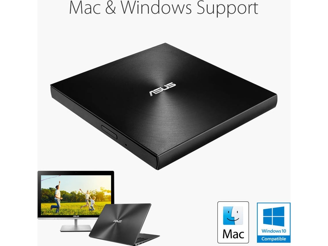 Gravador DVD Externo ASUS SDRW-08U9M-U Preto - Imagem 9