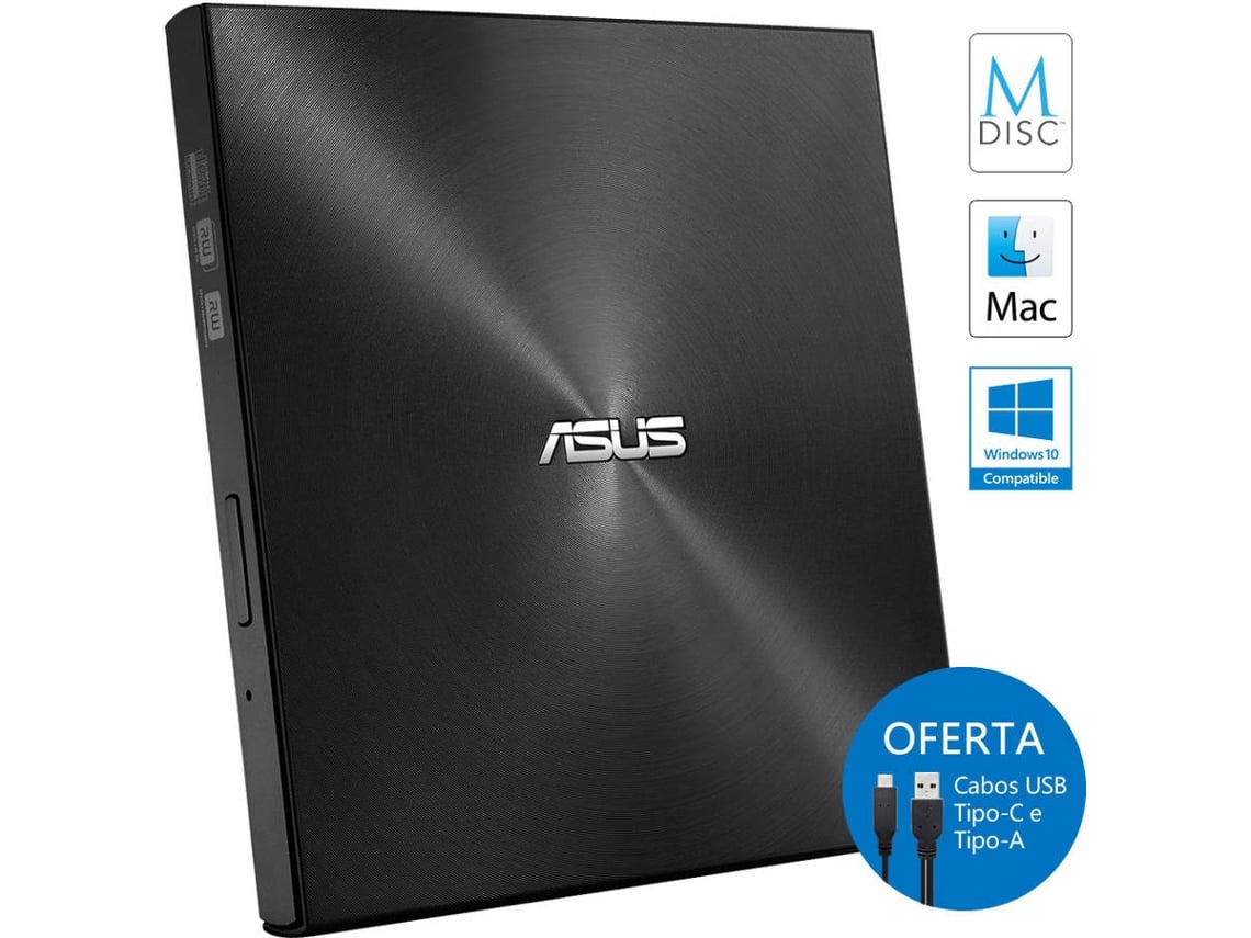 Gravador DVD Externo ASUS SDRW-08U9M-U Preto - Imagem 7