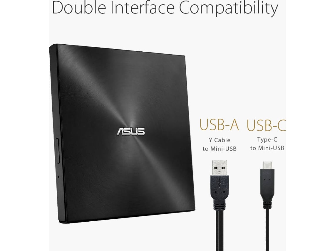 Gravador DVD Externo ASUS SDRW-08U9M-U Preto - Imagem 8