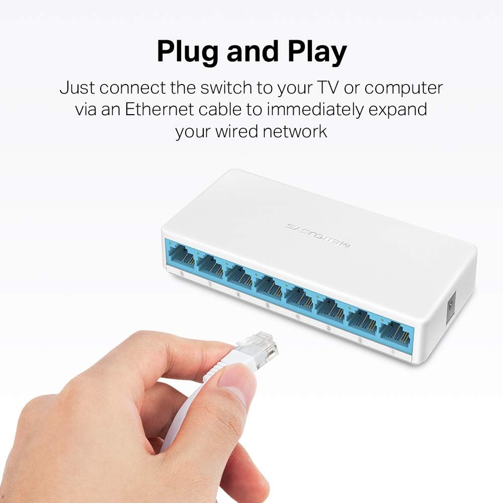 Switch Mercusys MS108 8 Portas Fast Ethernet - Imagem 6