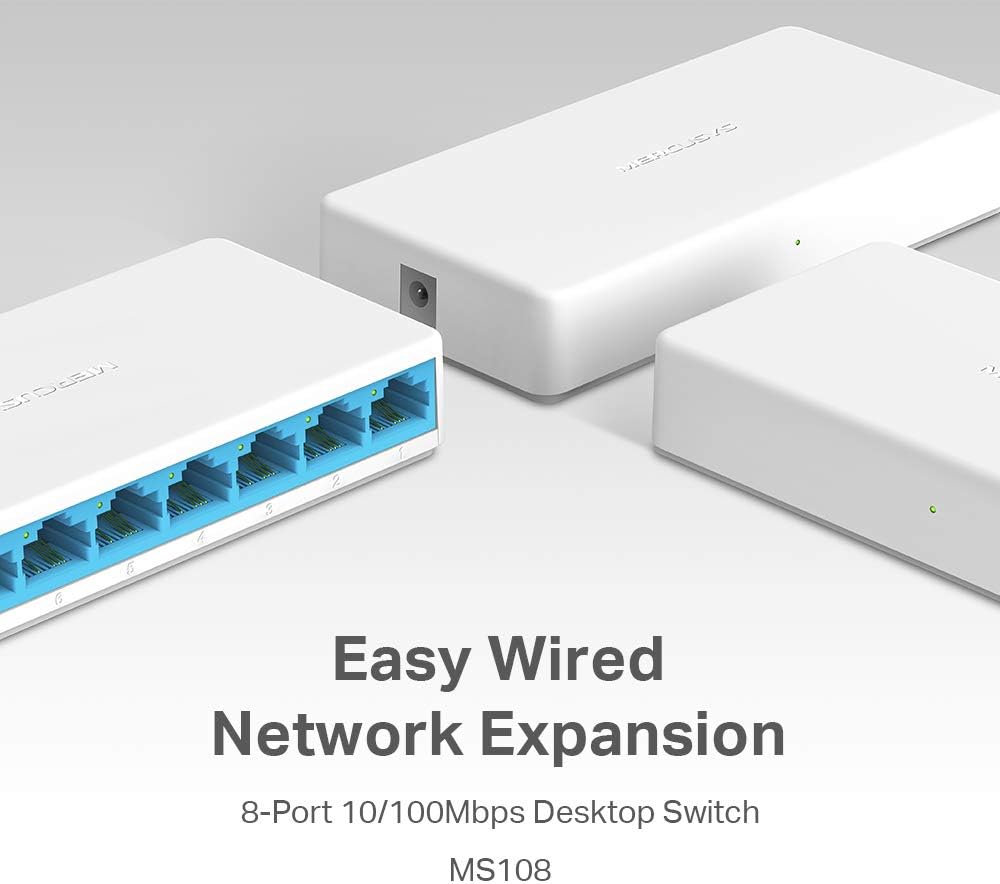 Switch Mercusys MS108 8 Portas Fast Ethernet - Imagem 2