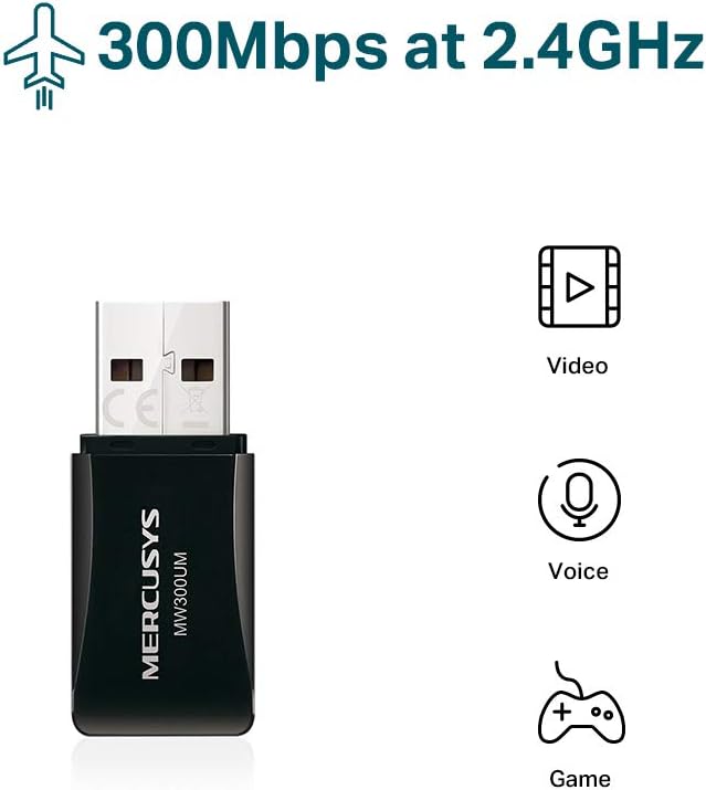 Adaptador Wi-Fi USB Mercusys MW300UM - Imagem 2