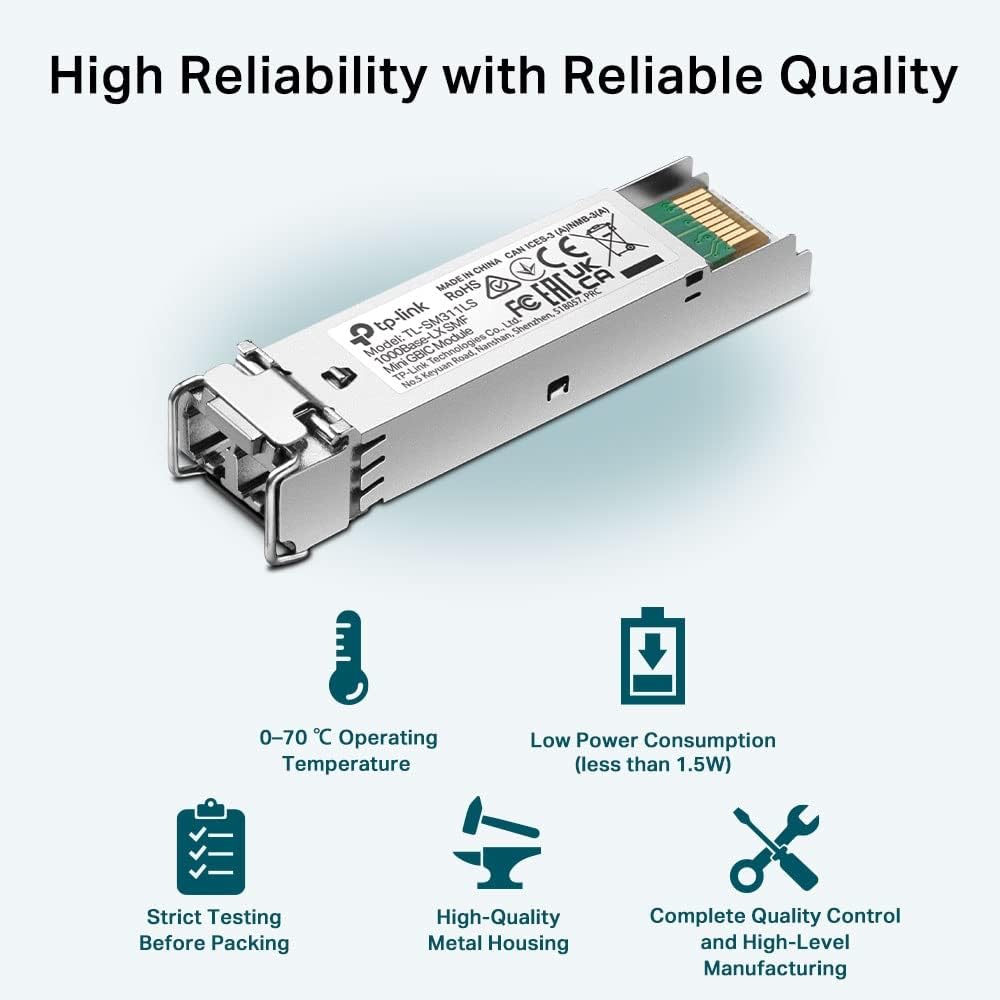 Módulo SFP TP-Link TL-SM311LS Fibra Ótica Monomodo LC 10 km - Imagem 3