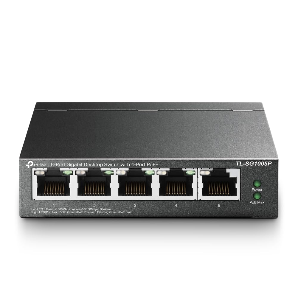 Interruptor TP-Link TL-SG1005P 5 Portas PoE Não Gerido 56W - Imagem 2