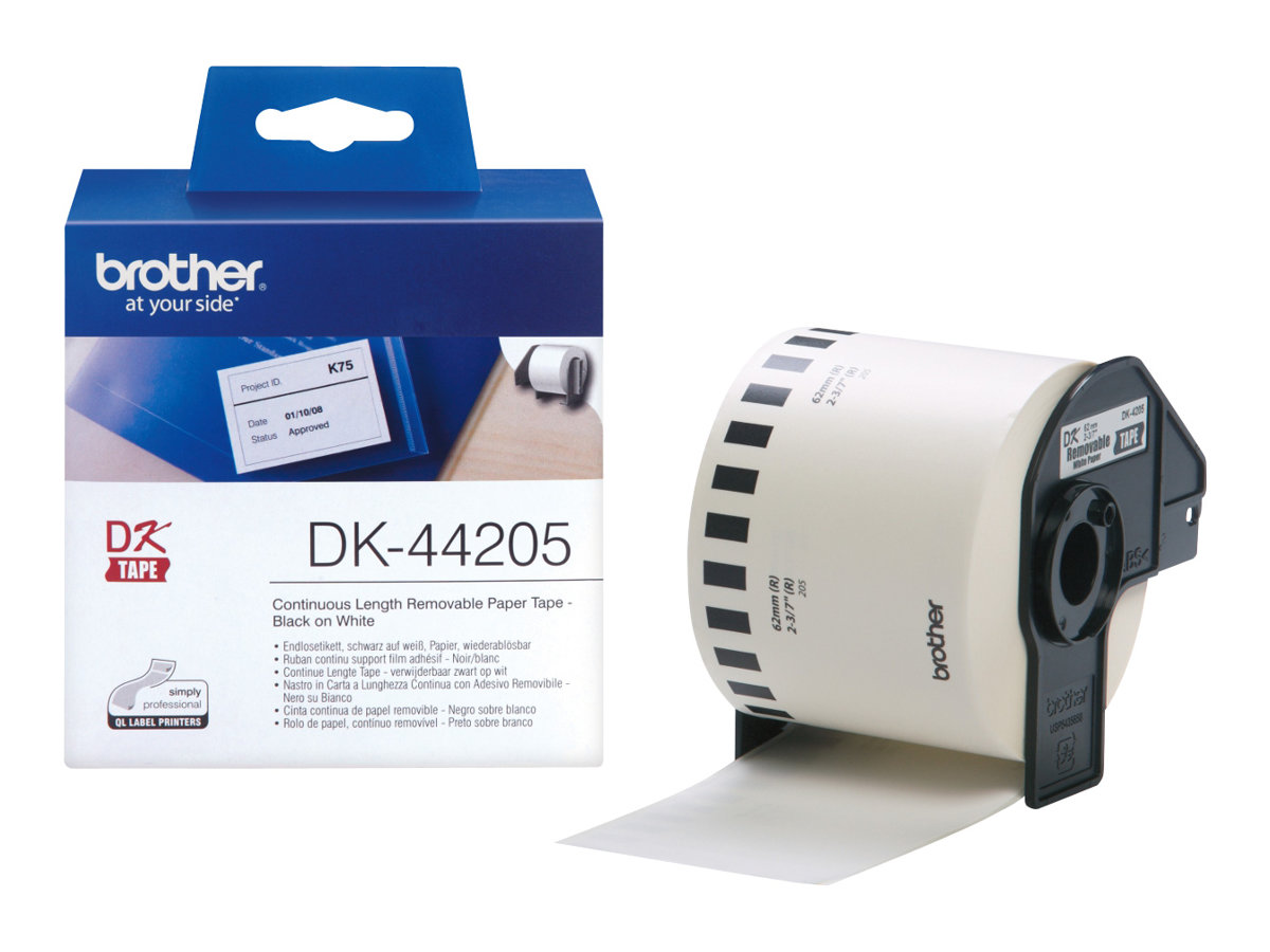 Rolo Etiquetas Contínuo Brother DK44205 Removível 6.2 cm x 30.5 m Branco - Imagem 3