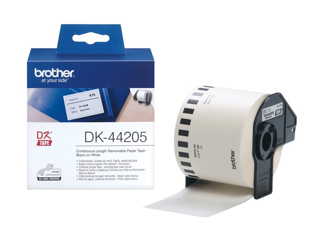 Rolo Etiquetas Contínuo Brother DK44205 Removível 6.2 cm x 30.5 m Branco - Imagem 2