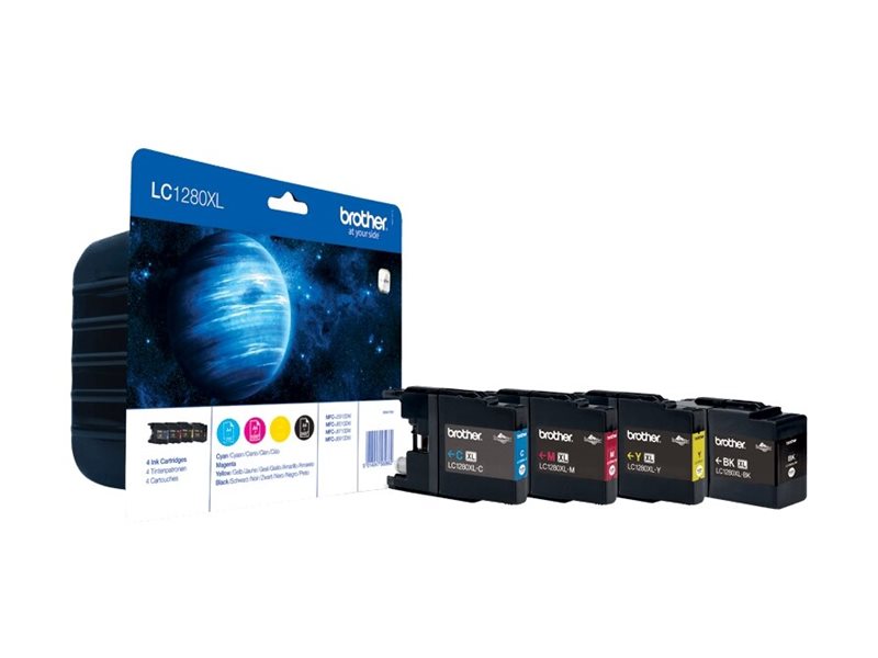 Tinteiro Brother LC1280XL Conjunto 4 Cores Alta Capacidade Original - Imagem 2
