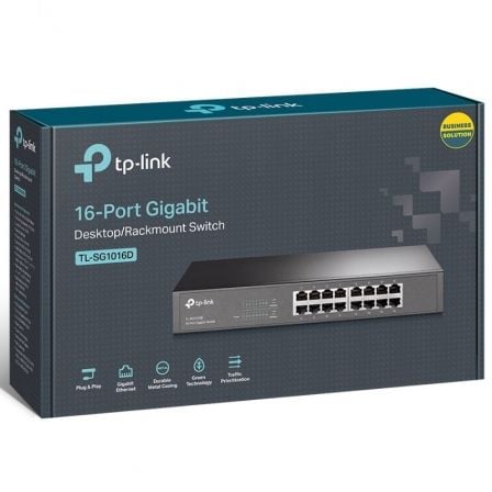 Switch de Rede TP-Link TL-SG1016D 16 Portas Gigabit Sem Gestão Desktop - Imagem 4
