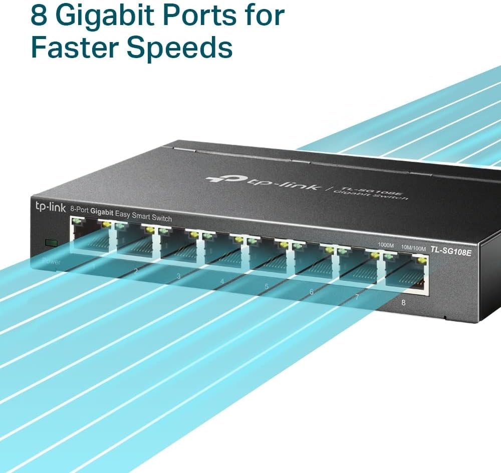 Switch TP-Link TL-SG108E Smart 8 Portas Gigabit Desktop - Imagem 4