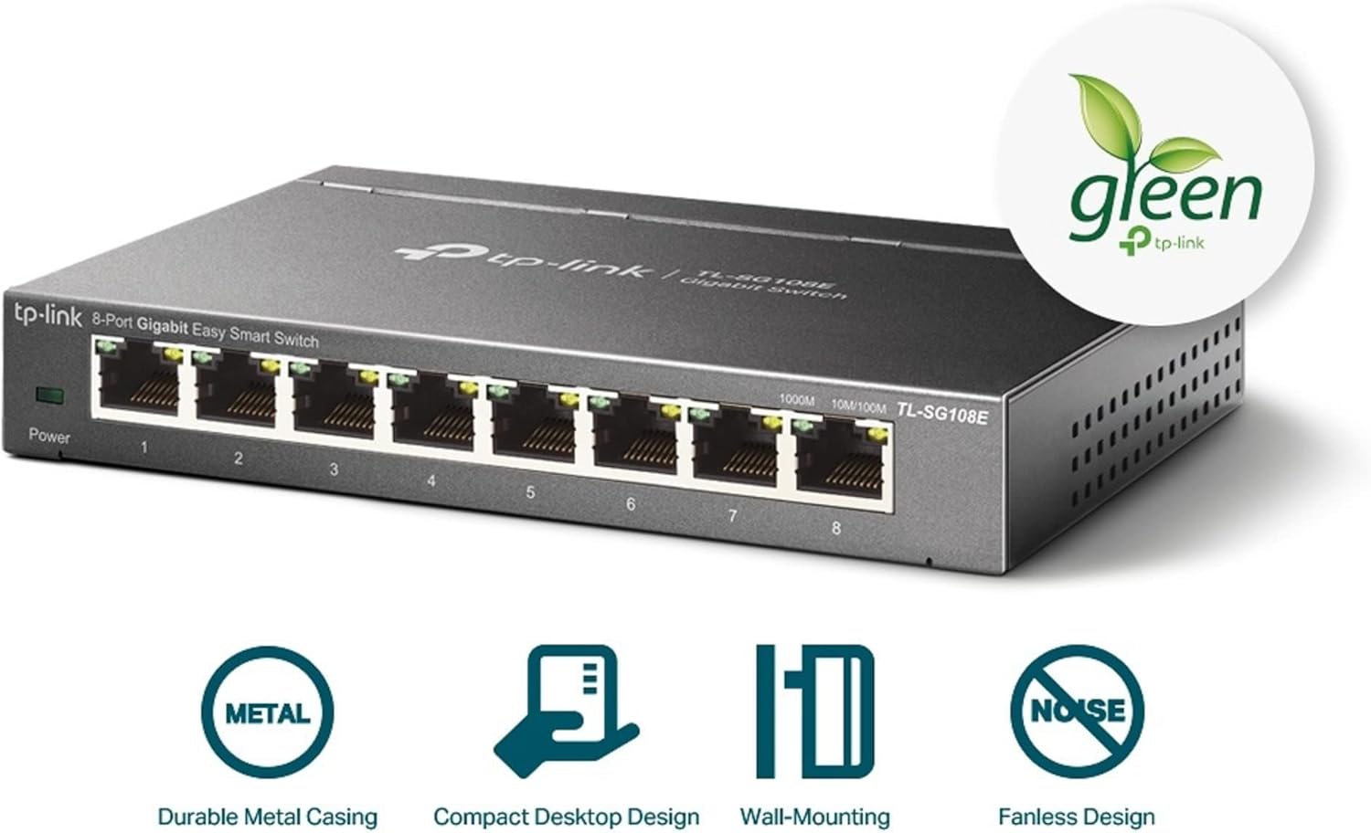 Switch TP-Link TL-SG108E Smart 8 Portas Gigabit Desktop - Imagem 5