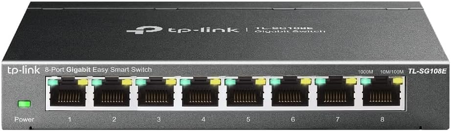 Switch TP-Link TL-SG108E Smart 8 Portas Gigabit Desktop