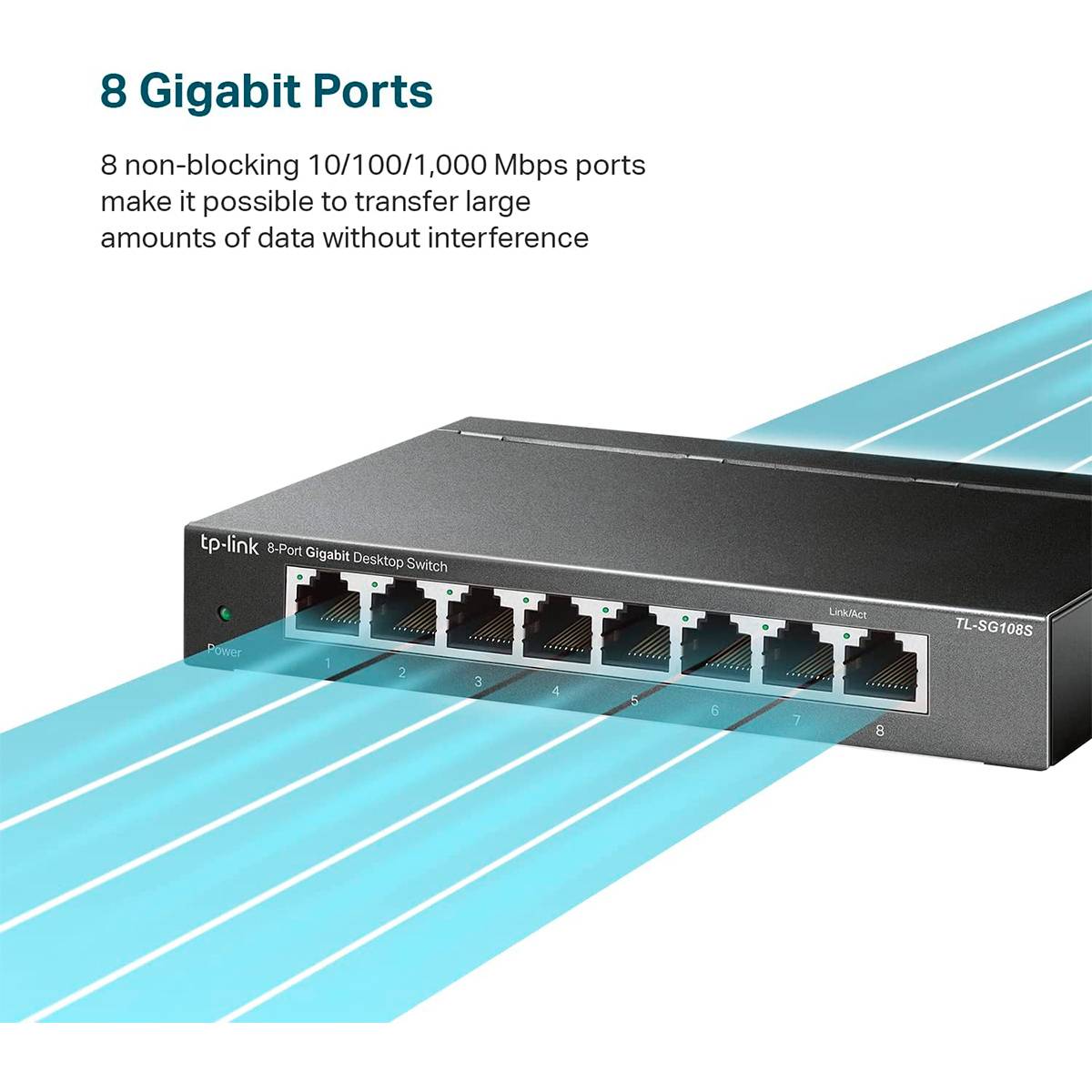 Switch TP-Link TL-SG108S 8 Portas Gigabit Desktop - Imagem 5
