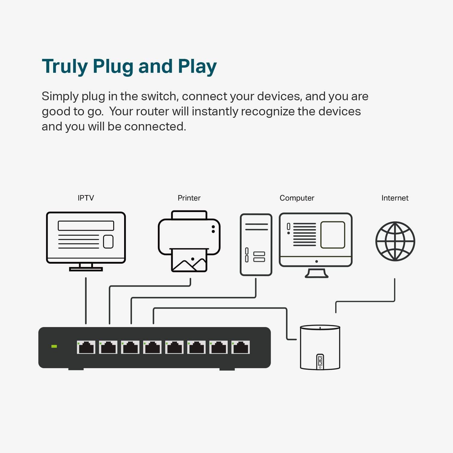 Switch TP-Link TL-SG108S 8 Portas Gigabit Desktop - Imagem 4