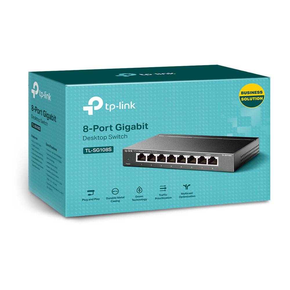 Switch TP-Link TL-SG108S 8 Portas Gigabit Desktop - Imagem 2