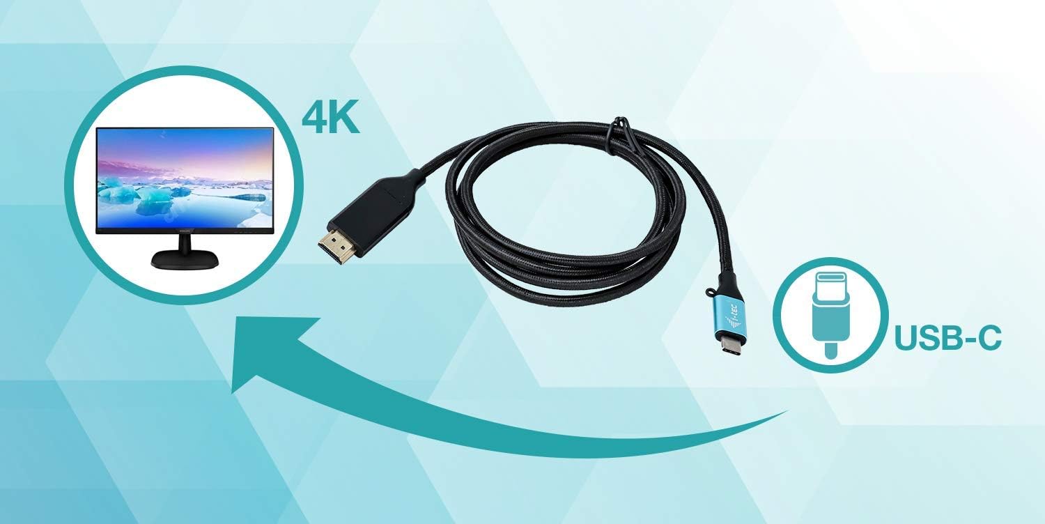 Cabo i-Tec USB-C para HDMI 2m 4K - Imagem 2
