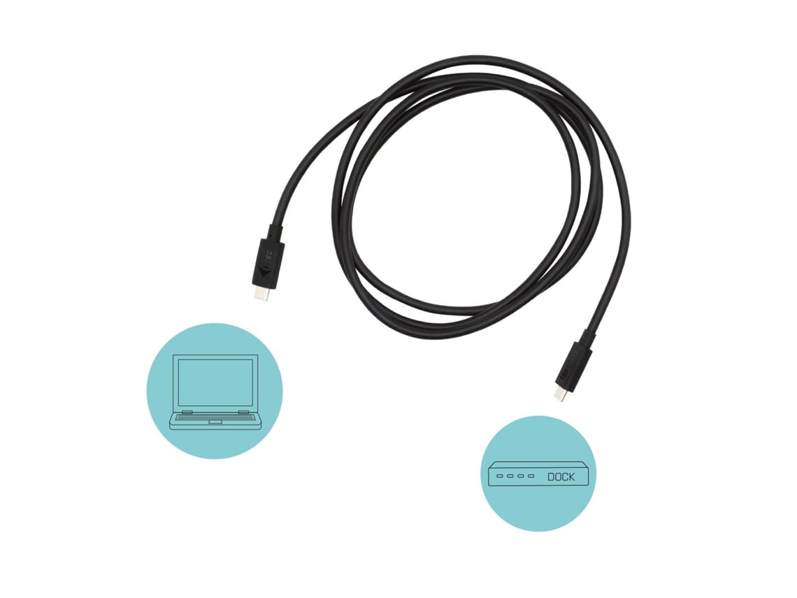 Cabo i-Tec Thunderbolt USB C 1.5m 100W 8K - Imagem 4
