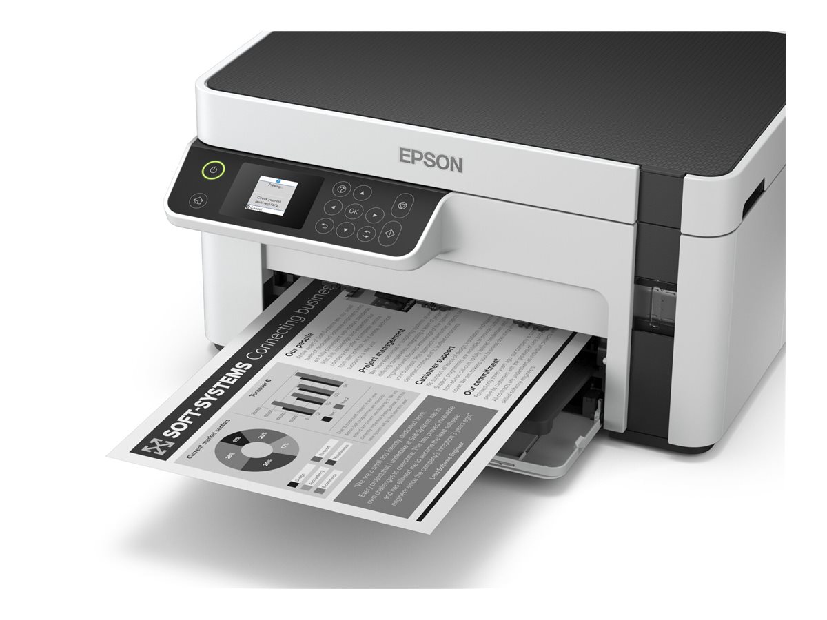 Impressora Multifunções Epson EcoTank ET-M2120 A4 P/B Wi-Fi Branco - Imagem 9