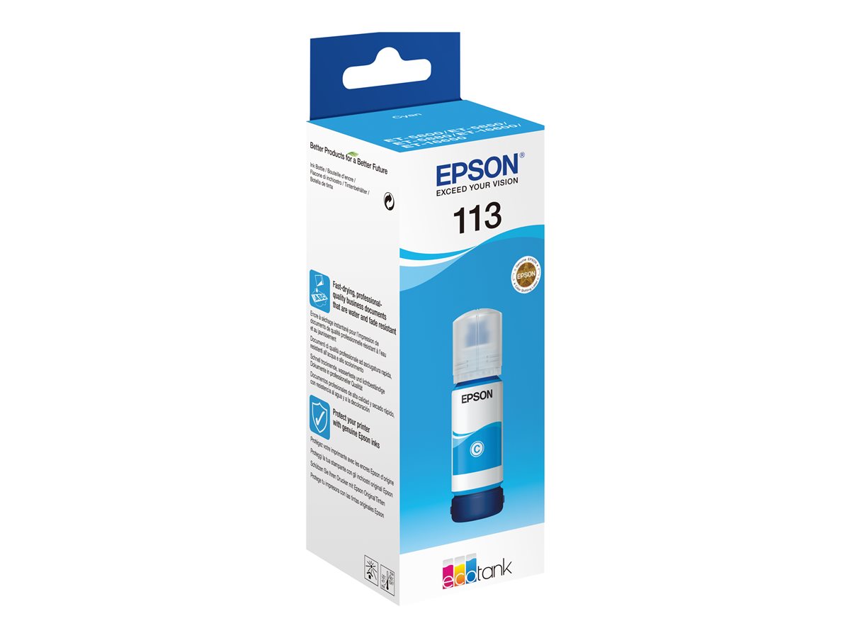 Recarga de Tinta Epson EcoTank 113 Azul Cyan 70 ml - Imagem 2