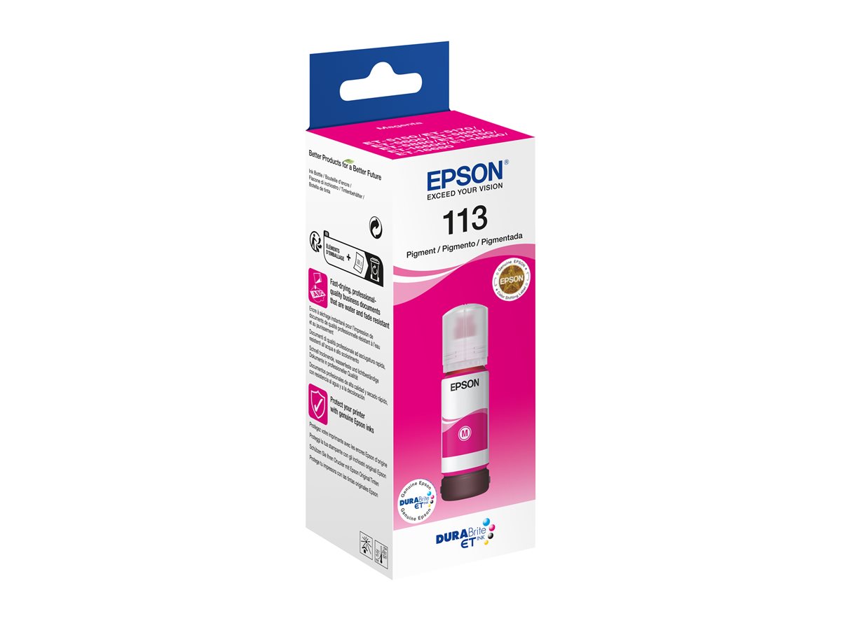 Recarga de Tinta Epson EcoTank 113 Magenta 70ml Original - Imagem 2