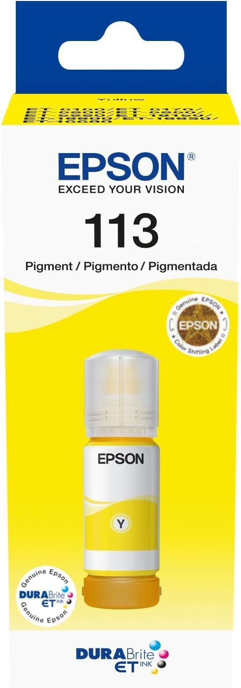 Recarga de Tinta Epson EcoTank 113 Amarelo 70ml Original
