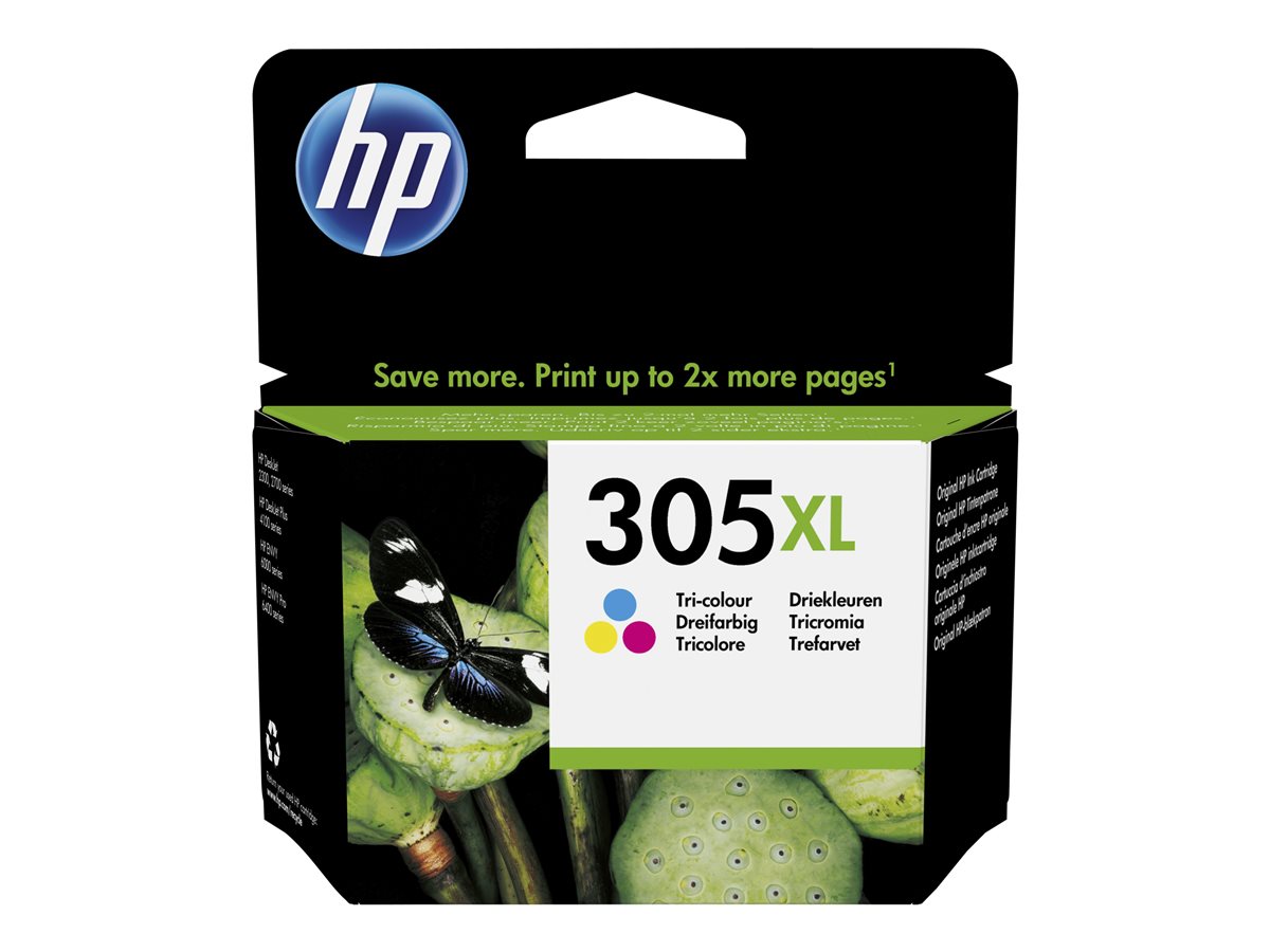 Tinteiro HP 305XL Alto Rendimento Tricolor Original - Imagem 1