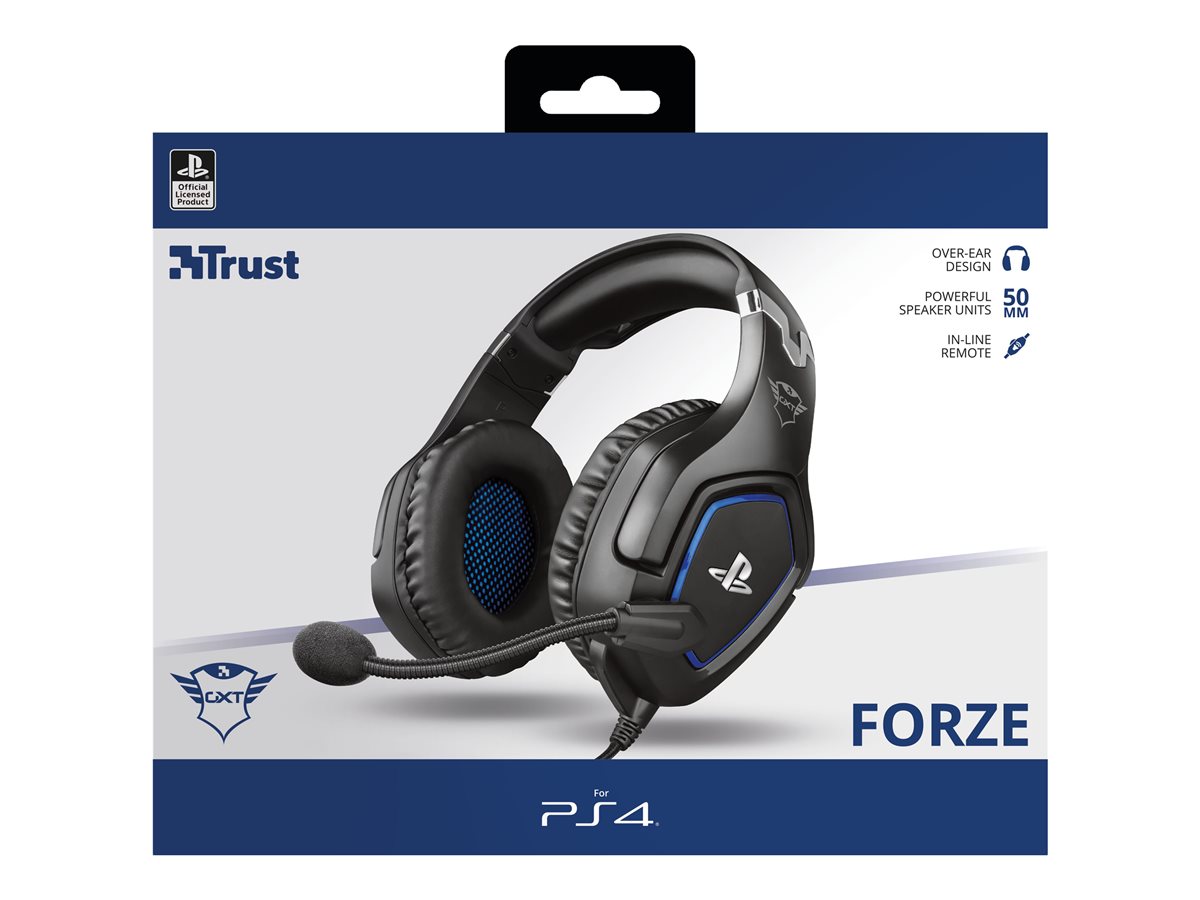 Headset Gaming Trust GXT 488 Forze PS4 Preto Com Fio - Imagem 1