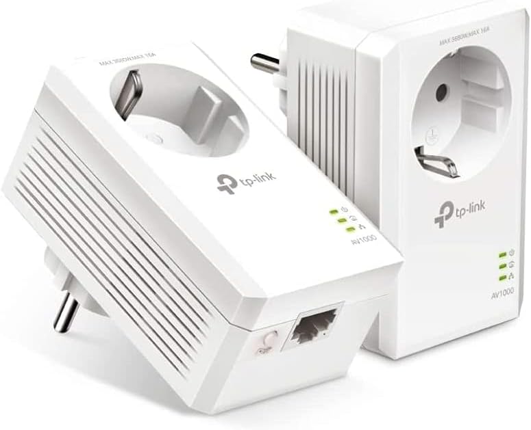 Kit Powerline TP-Link TL-PA7017P 1000Mbps Tomada Integrada