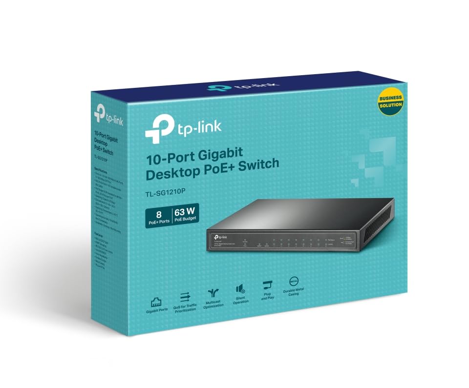 Switch TP-Link TL-SG1210P 8 Portas PoE+ Não Gerido - Imagem 5