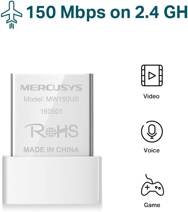 Adaptador Wireless Mercusys MW150US USB - Imagem 2