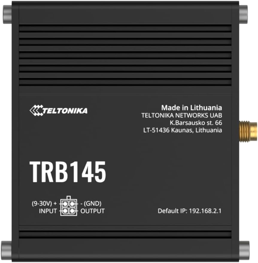 Gateway IoT TELTONIKA TRB145 4G/LTE RS485 com Firewall NAT e RMS