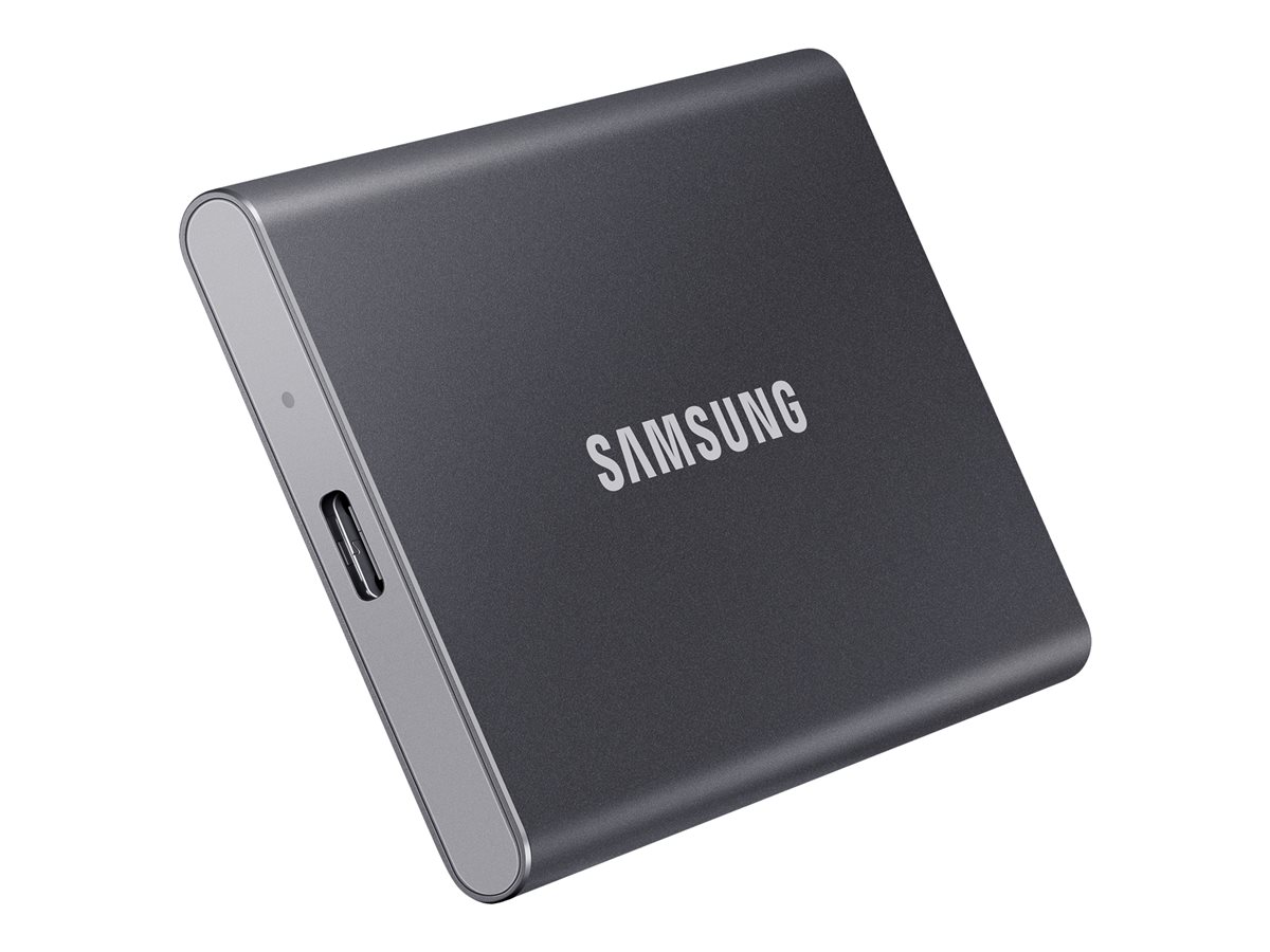 SSD Externo Portátil Samsung T7 MU-PC1T0T 1TB USB 3.2 Gen 2 USB-C 256-bit AES Encriptado Cinzento Titã - Imagem 6