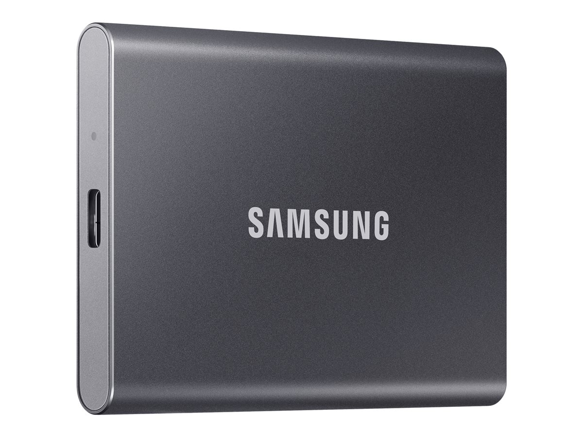 SSD Externo Portátil Samsung T7 MU-PC1T0T 1TB USB 3.2 Gen 2 USB-C 256-bit AES Encriptado Cinzento Titã - Imagem 7