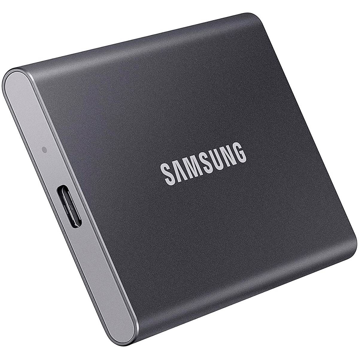 Disco SSD Portátil SAMSUNG T7 MU-PC2T0T 2TB Encriptado AES 256-bits USB 3.2 Gen 2 USB-C Cinzento Titã - Imagem 2