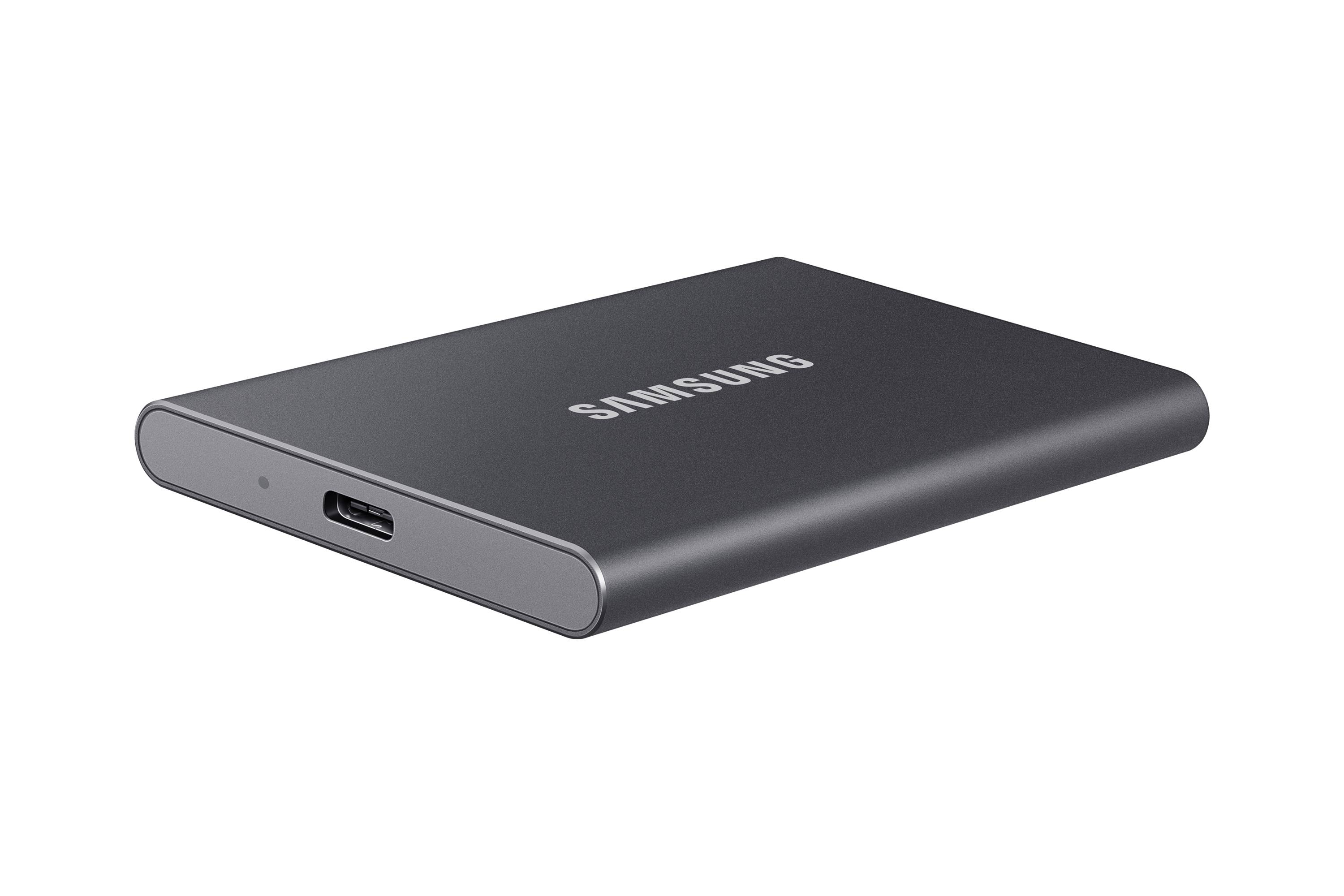 Disco SSD Portátil SAMSUNG T7 MU-PC2T0T 2TB Encriptado AES 256-bits USB 3.2 Gen 2 USB-C Cinzento Titã - Imagem 7
