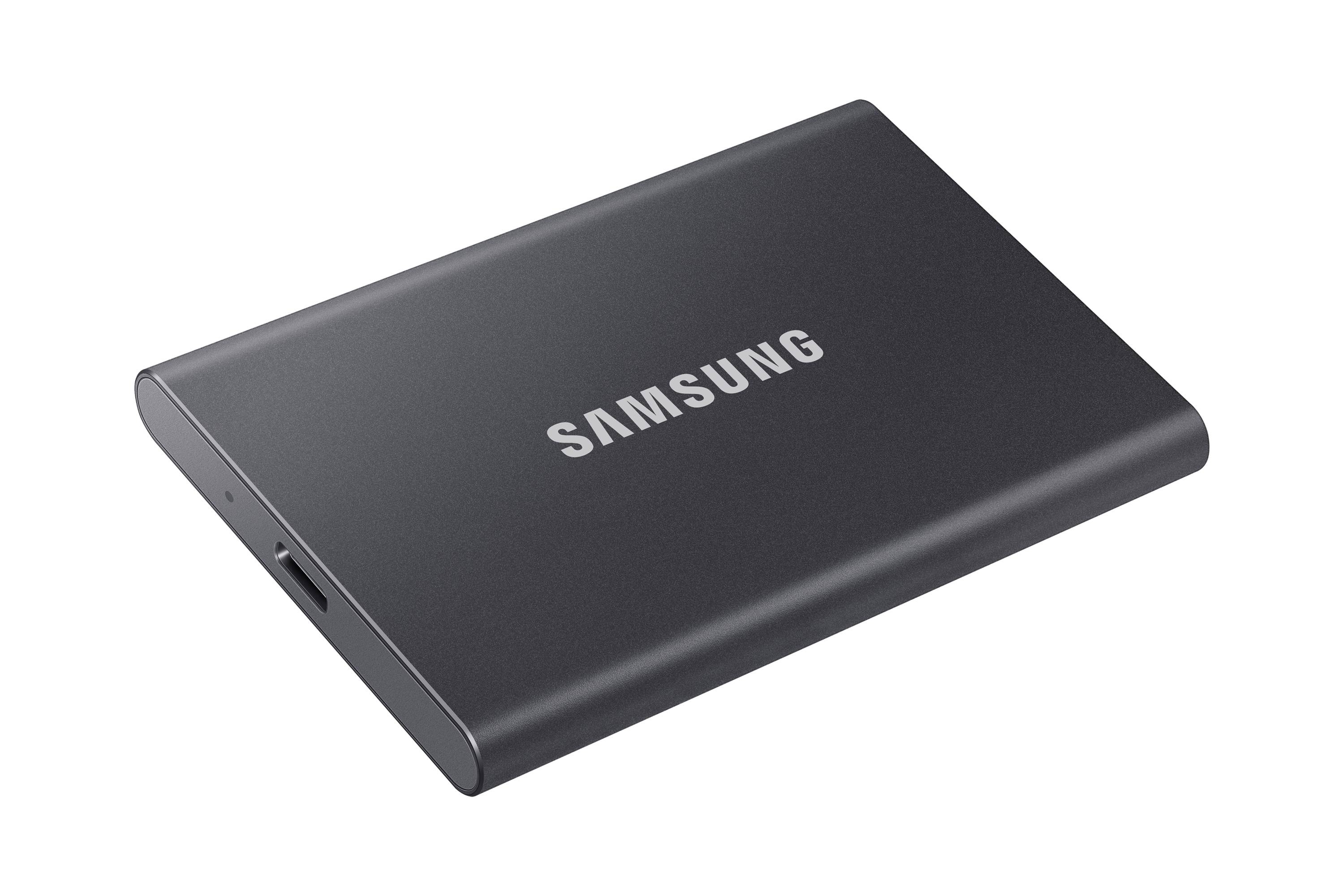 Disco SSD Portátil SAMSUNG T7 MU-PC2T0T 2TB Encriptado AES 256-bits USB 3.2 Gen 2 USB-C Cinzento Titã - Imagem 6