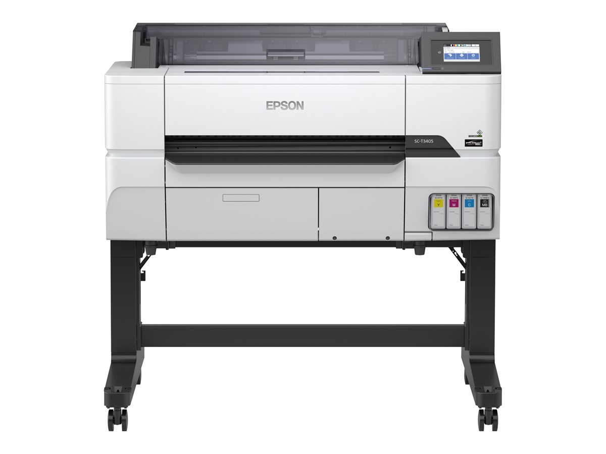 Impressora Epson SureColor SC-T3405 24" A1 Jacto Tinta Cores 2400x1200 dpi C/ Suporte LAN Wi-Fi USB3.0 Cortador