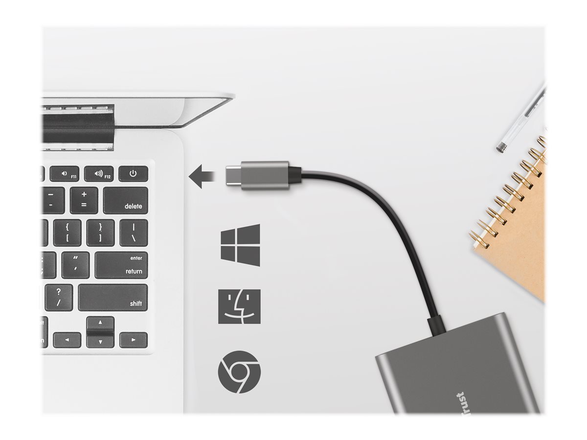 Adaptador Hub Trust Dalyx USB-C 3-em-1 HDMI - Imagem 9