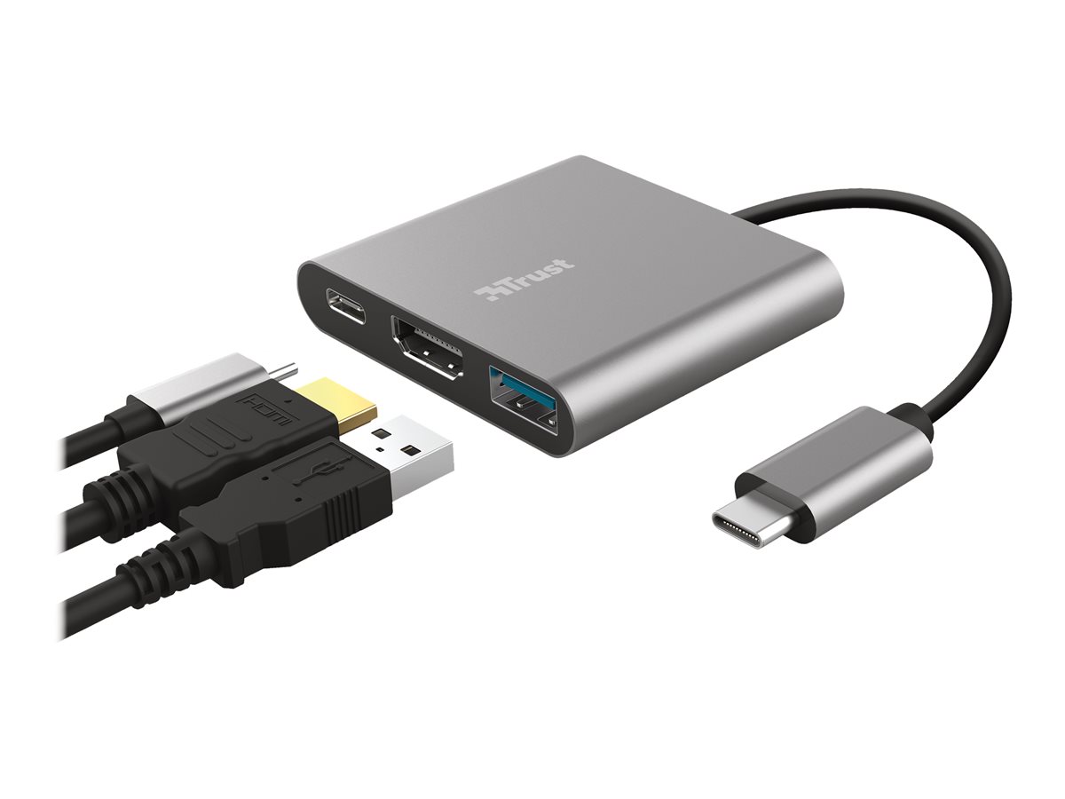Adaptador Hub Trust Dalyx USB-C 3-em-1 HDMI - Imagem 3