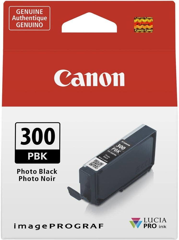 Tinteiro Canon PFI-300 PBK Preto Foto Original para imagePROGRAF PRO-300