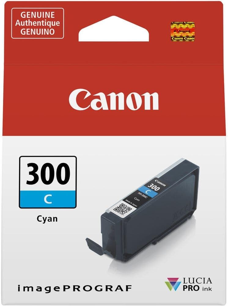 Tinteiro Canon PFI-300 C Azul Ciano Original Tanque de Tinta para imagePROGRAF PRO-300