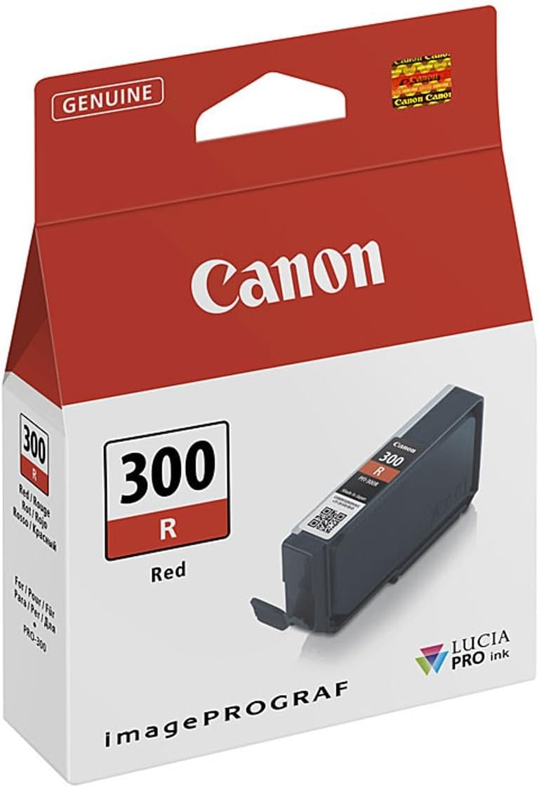 Tinteiro Canon PFI-300 R Vermelho Original para imagePROGRAF PRO-300