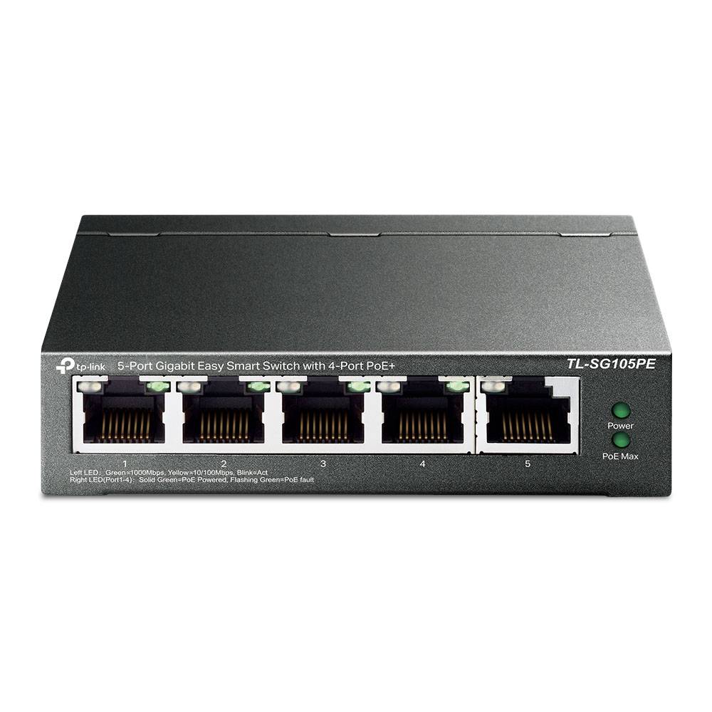 Switch TP-Link TL-SG105PE Smart 5 Portas 4 PoE+ 65W