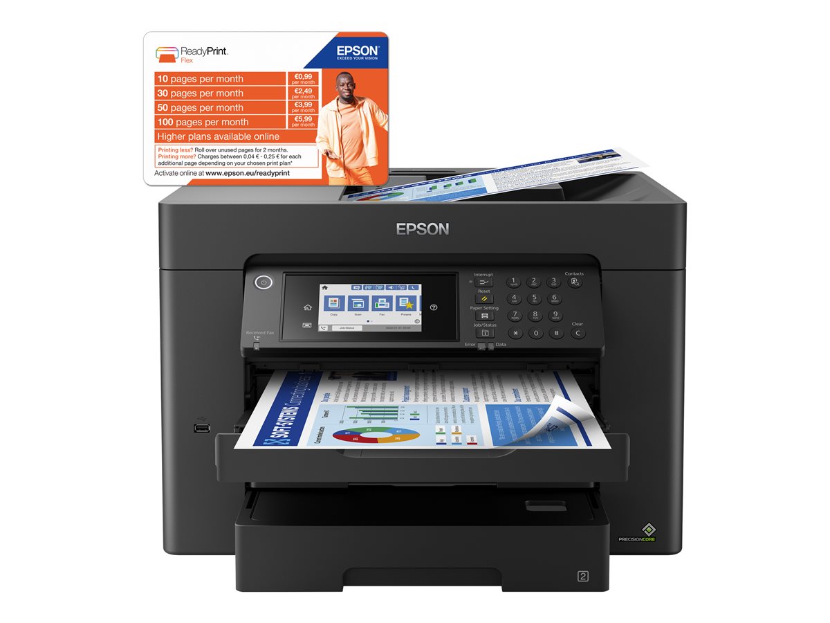 Multifunções Epson WorkForce WF-7840DTWF Jacto Tinta A3 WiFi - Imagem 2