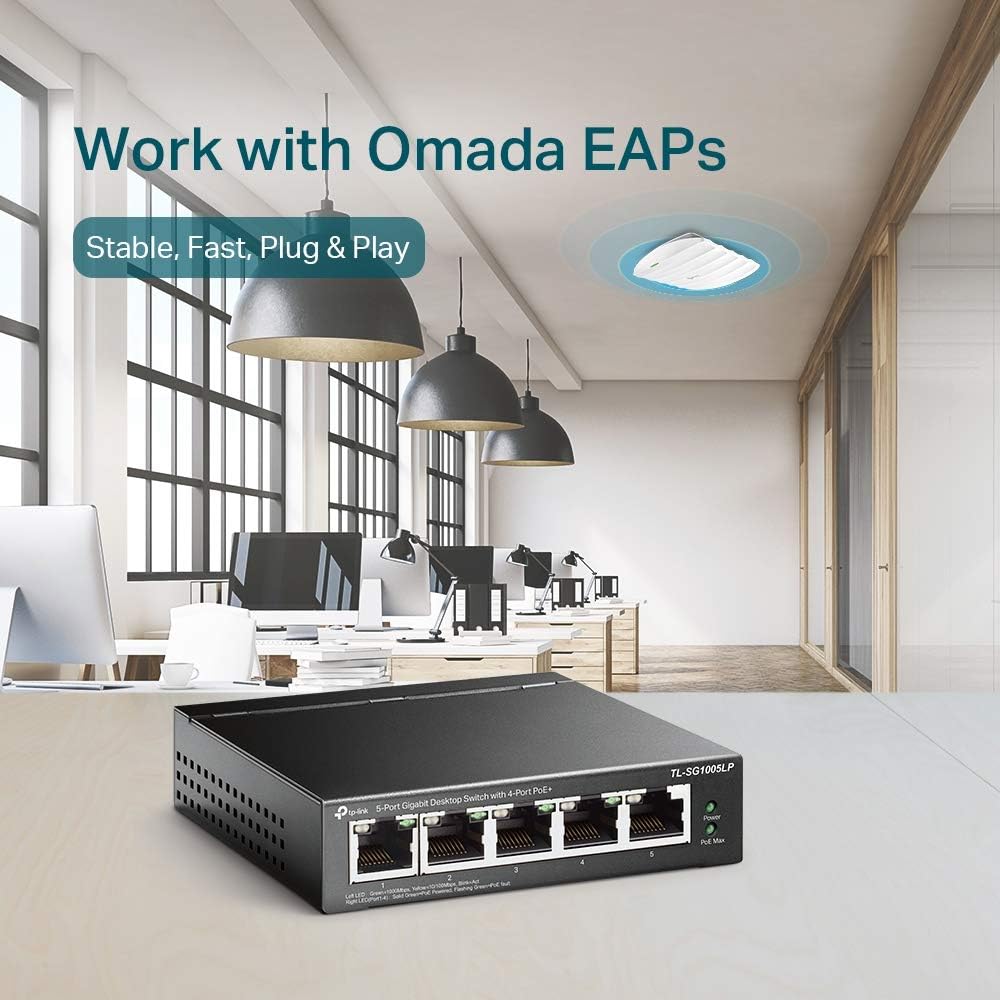 Switch TP-Link TL-SG1005LP Não Gerido 5 Portas 4 PoE+ 40W - Imagem 5
