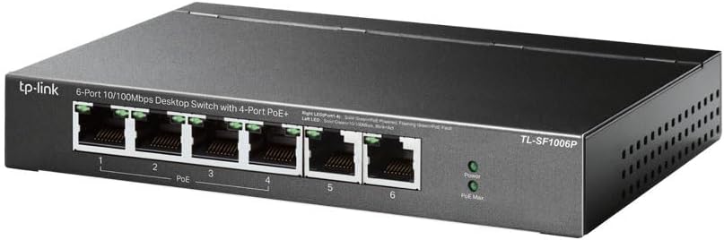Comutador TP-Link TL-SF1006P 6 Portas (4 PoE+) Não Gerido
