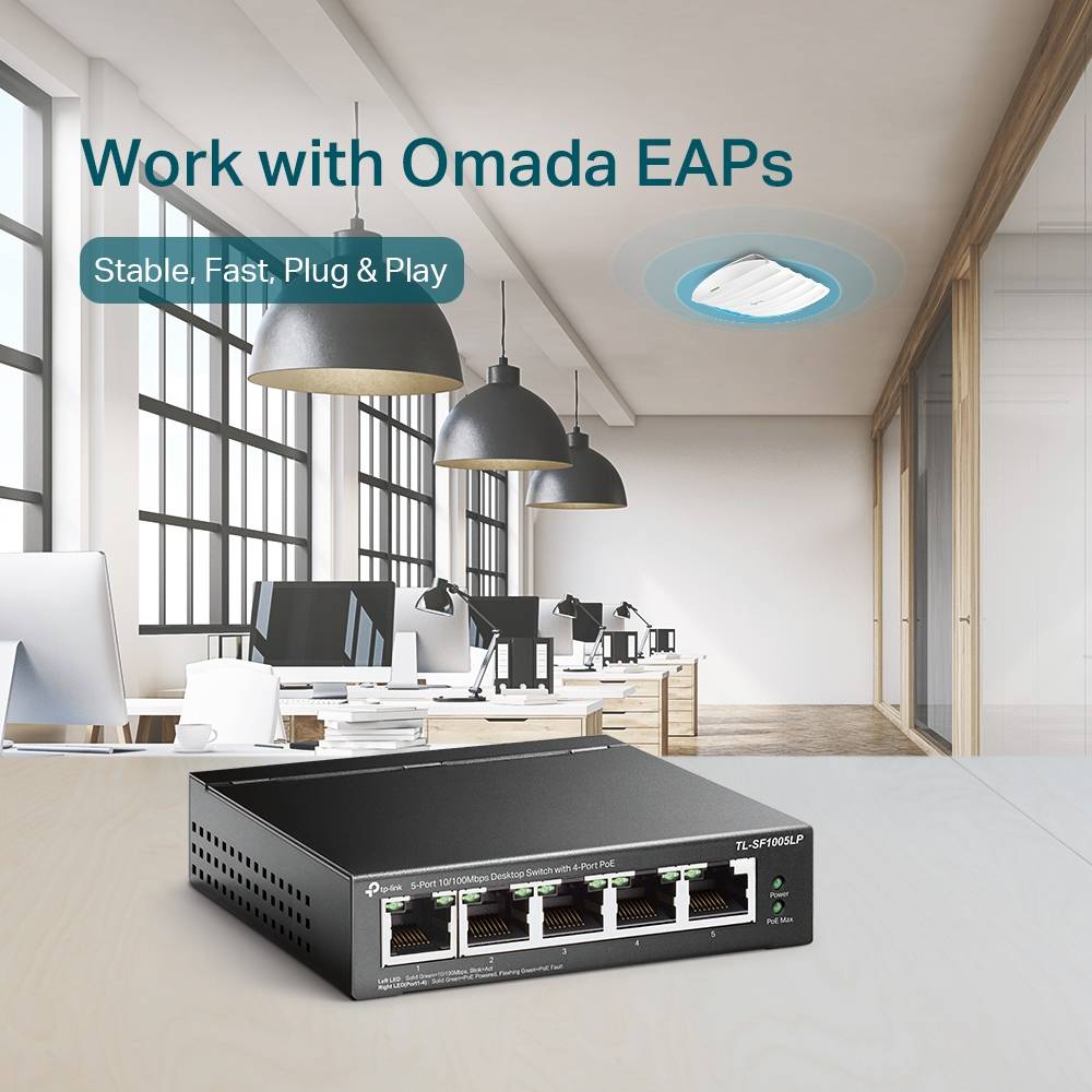 Switch TP-Link TL-SF1005LP 5 Portas 4 PoE Não Gerido - Imagem 5