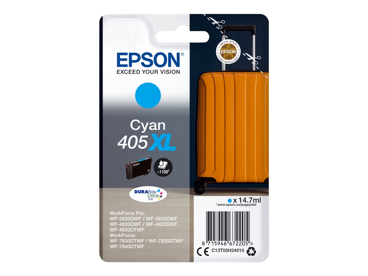 Tinteiro Epson 405XL Ciano Original XL 14.7ml - Imagem 1