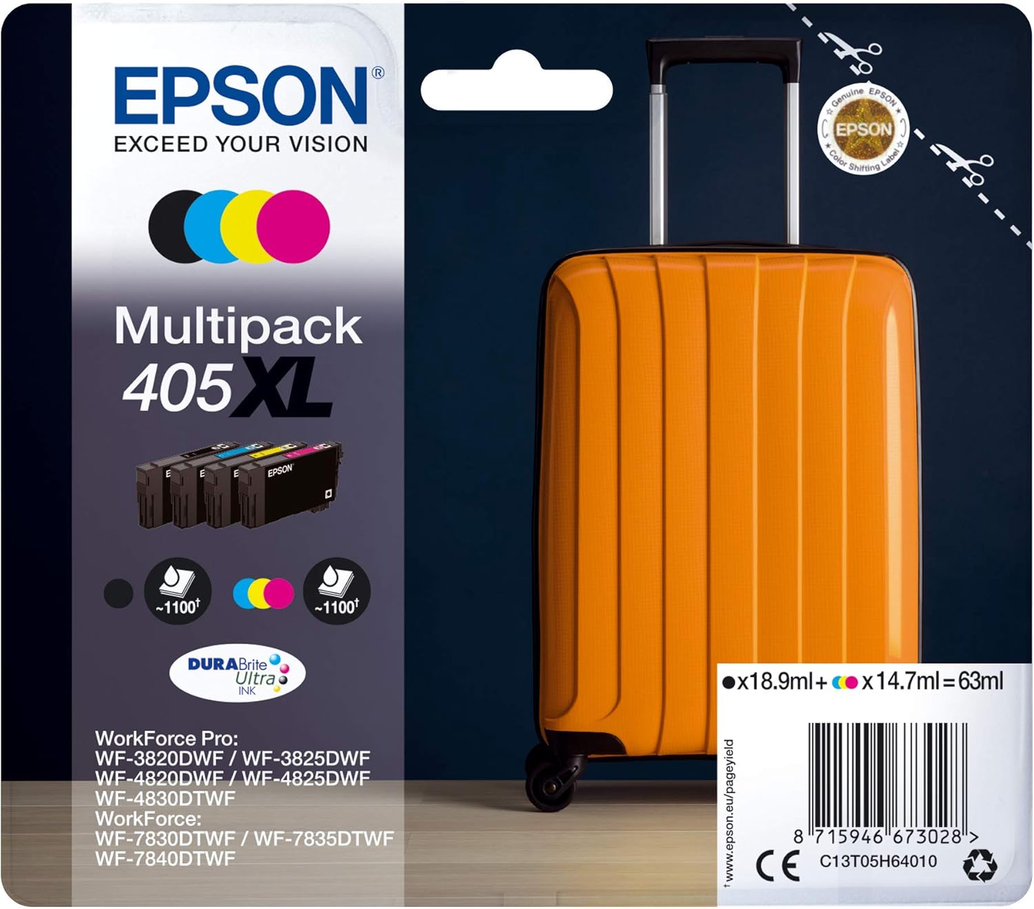 Multipack Tinteiro Epson 405XL Original XL 4 Cores