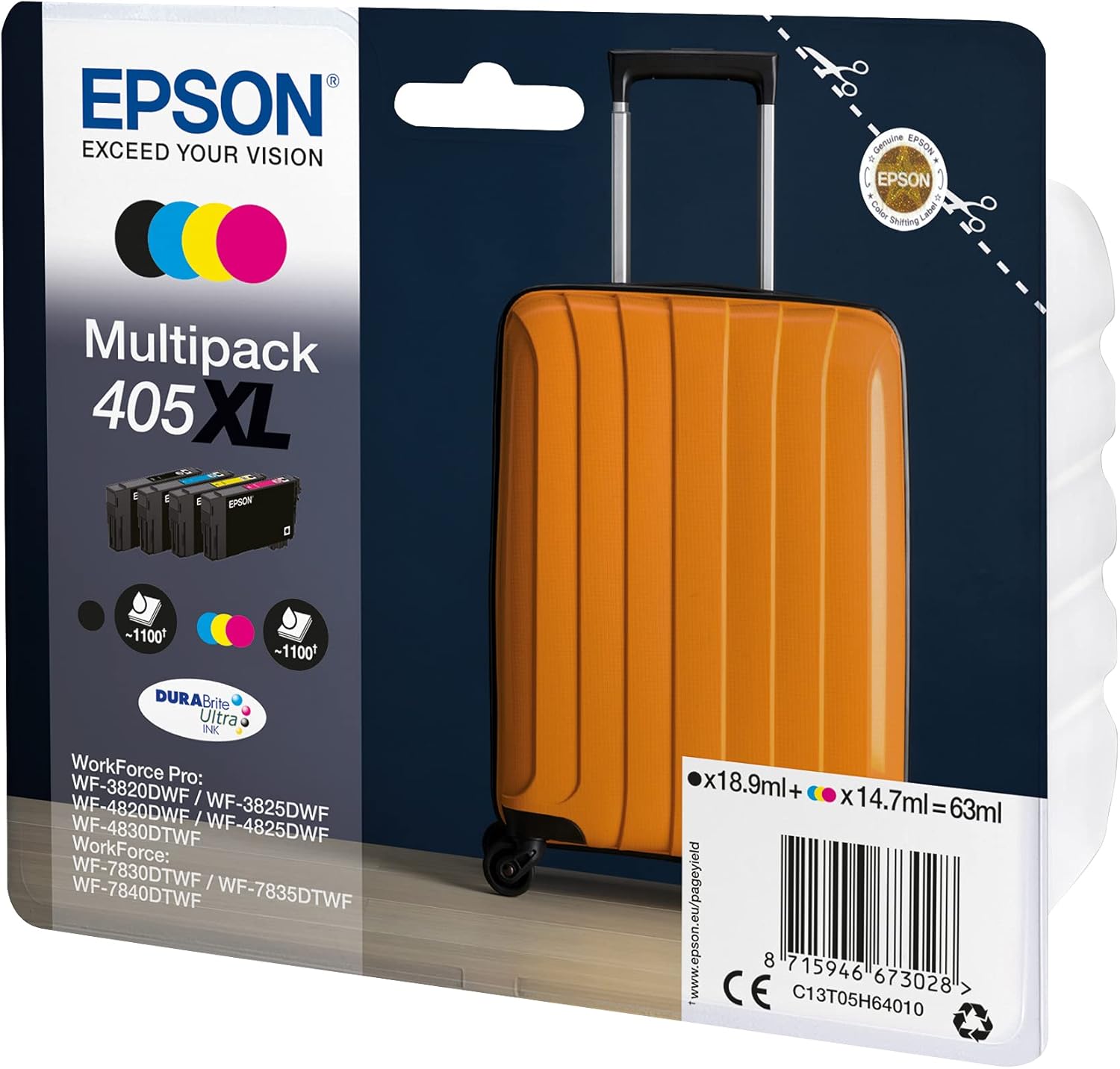 Multipack Tinteiro Epson 405XL Original XL 4 Cores - Imagem 2